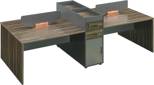 Officks Modern 4 Seater Workstation