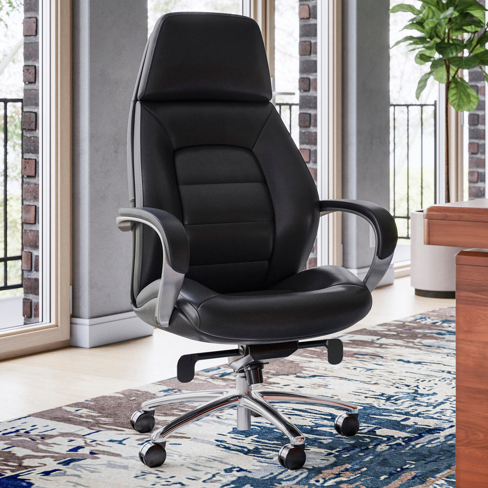 Livvity Leather Executive Chair-Black