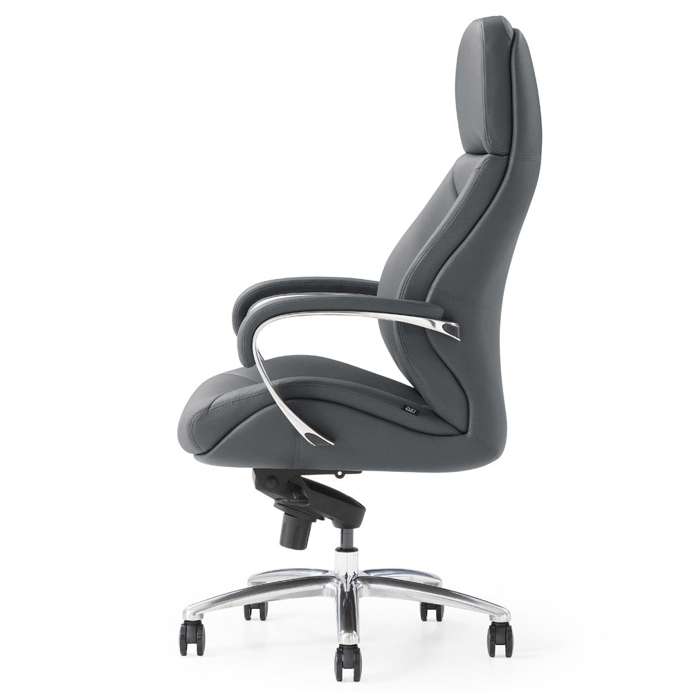 Livvity Leather Executive Chair-Grey