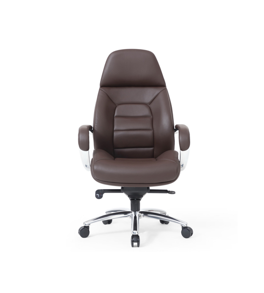 Livvity Leather Executive Chair-Dark brown