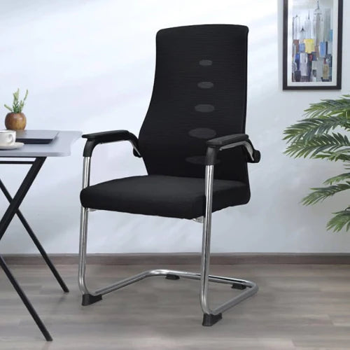 9018black Ergonomic High-Back Visitor Office Chair