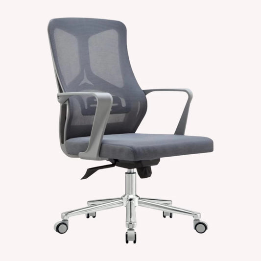 B818 Mesh Swivel Office Chair - Grey