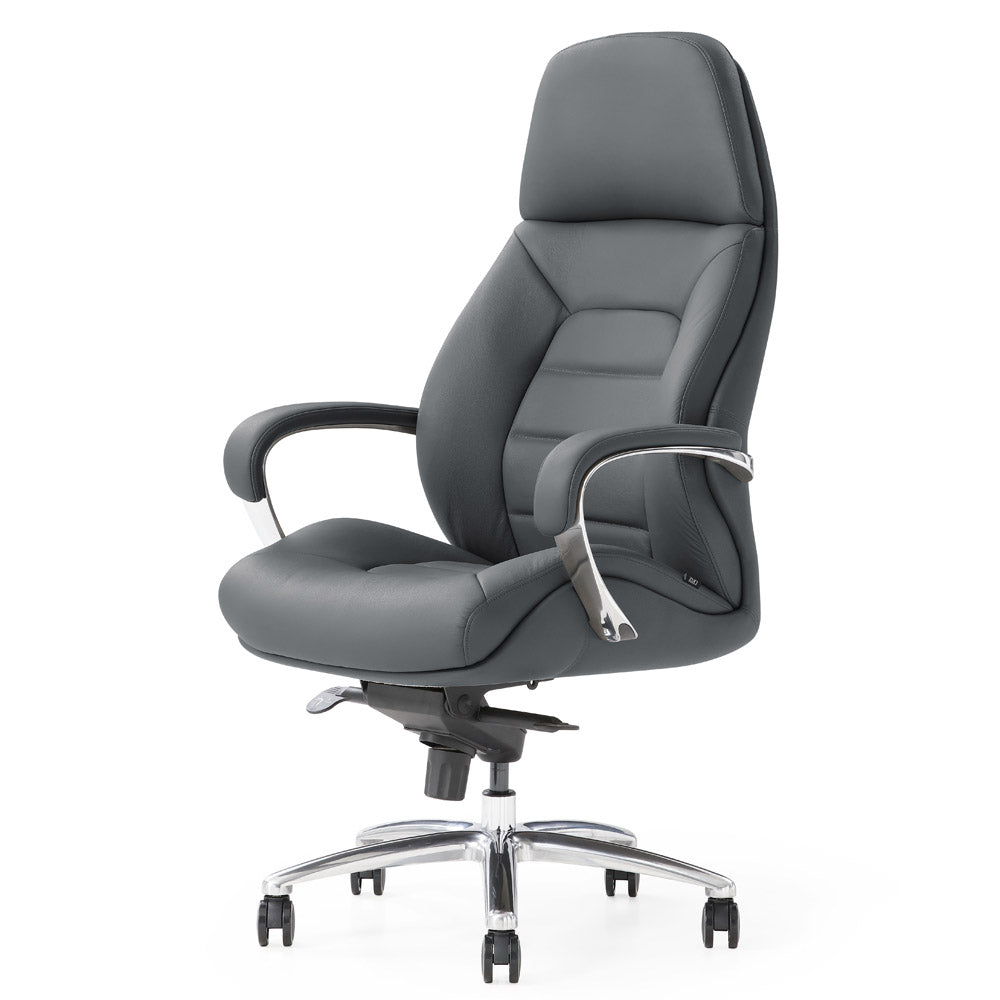 Livvity Leather Executive Chair-Grey