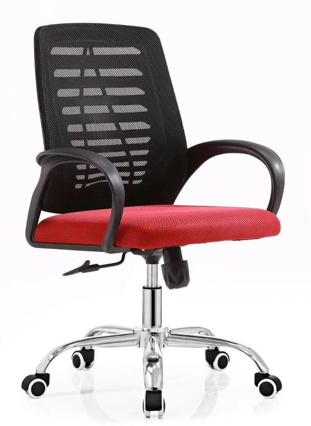 TOCC CH6601BLKRED Office Conference Chair  (Black and Red, Knock Down)