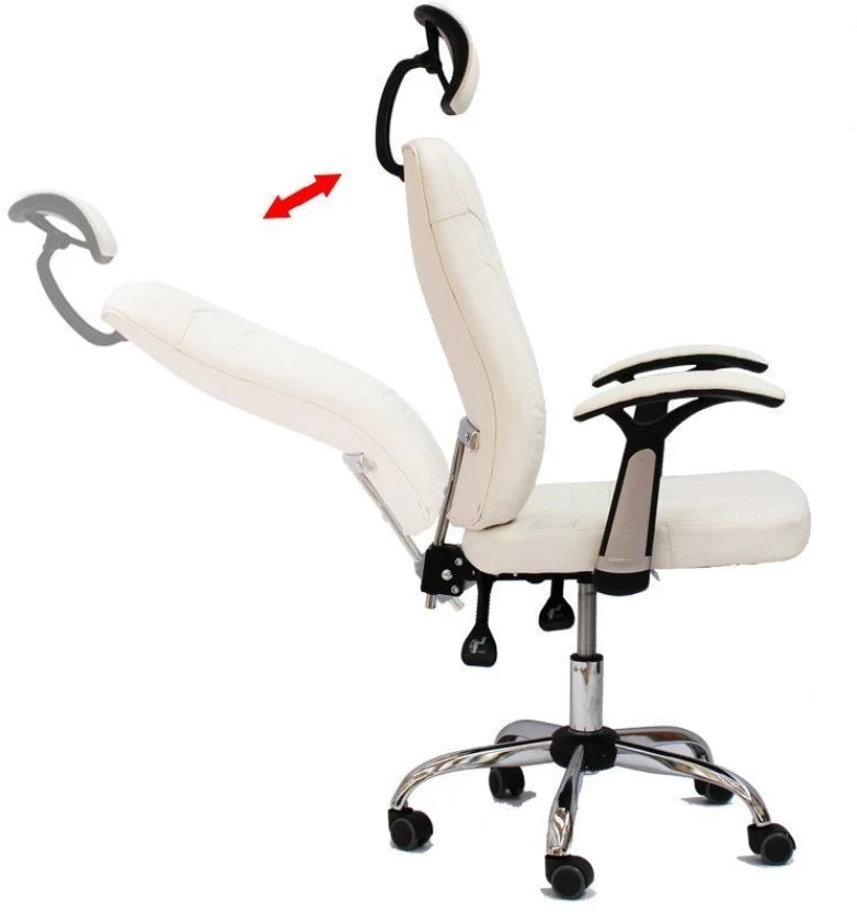 Daska C309 White Office Adjustable Arm Chair