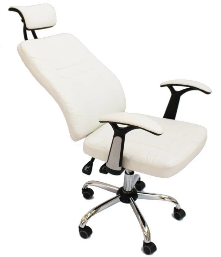 Daska C309 White Office Adjustable Arm Chair