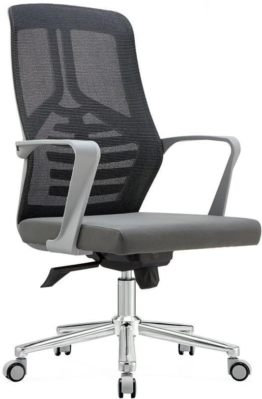 B717 Padded (Black) Office Arm Chair